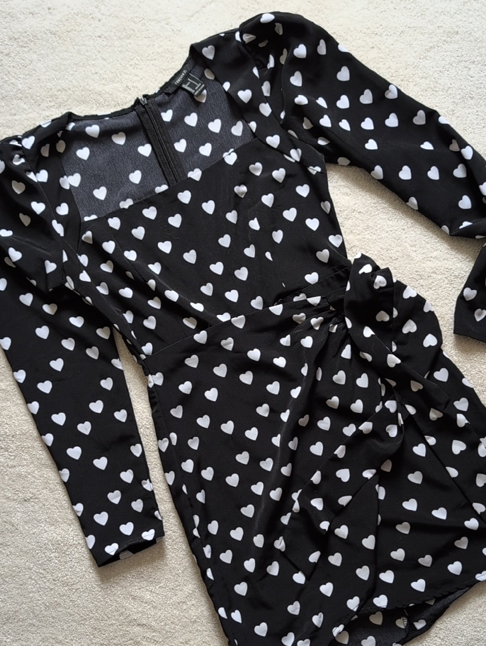Forever 21 Hearts Faux Wrap Dress